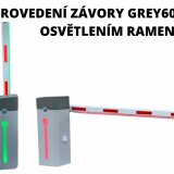 PROVEDENÍ ZÁVORY GREY6000 S LED OSVĚTLENÍM RAMENE